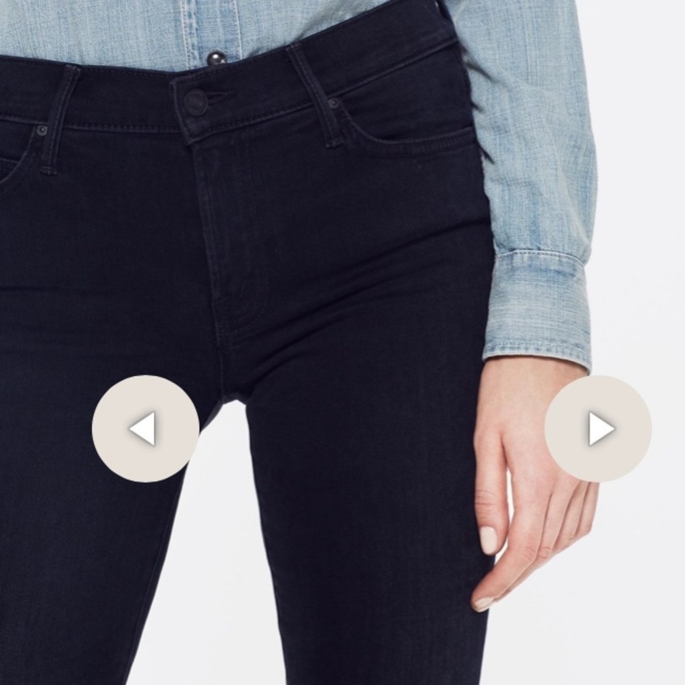 MOTHER THE RASCAL ANKLE SNIPPET IN BLACKBIRD HI RISE STRAIGHT LEG ANKLE SZ 27 - Picture 5 of 16